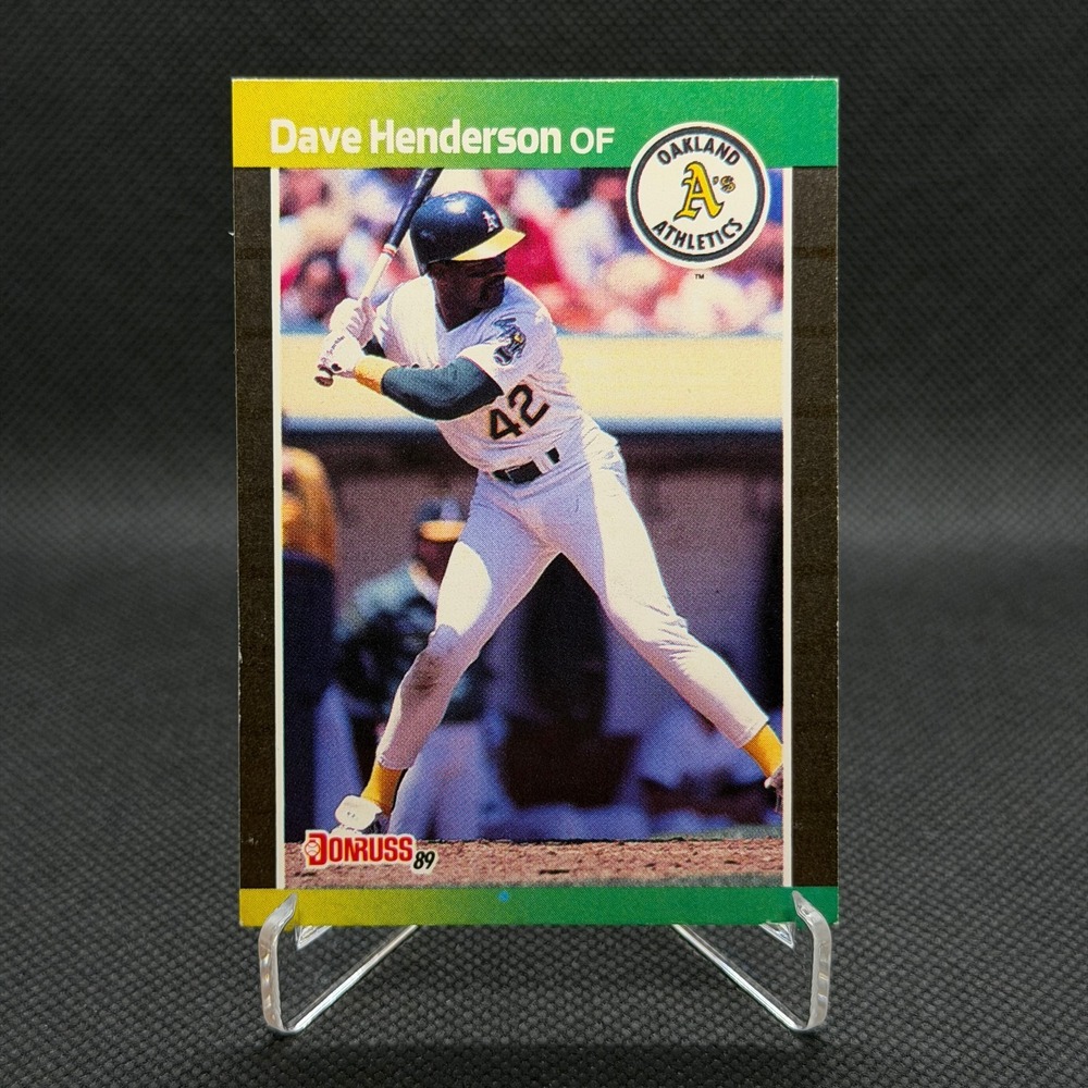Dave Henderson 1989 Donruss #450c Error Card Leaf Inc No Period Athletics NM